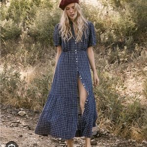 Doen Revi dress Bleu Cottage plaid. NWT